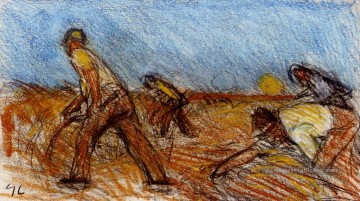  impressionniste art - Étude pour Récolter les paysans modernes Impressionniste Sir George Clausen